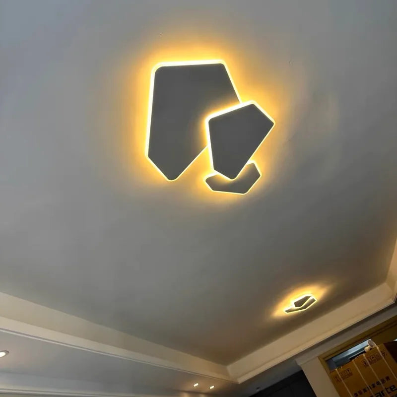 plafonnier Nordique moderne géométrique salon chambre salle à manger cuisine salle à manger étude décor éclairage lumière LED intérieur - vue 6 sur 8