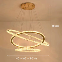 lustre moderne en cristal éclairage intérieur led suspendu