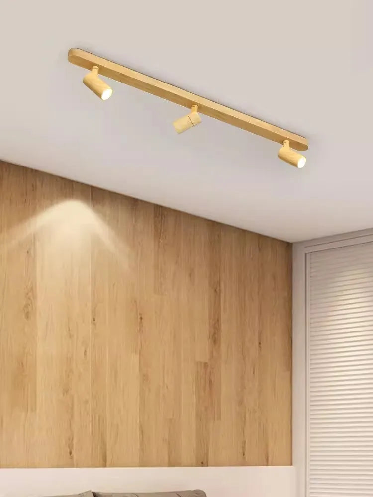 lustre led moderne imitation bois pour intérieur et design élégant - vue 1 sur 16