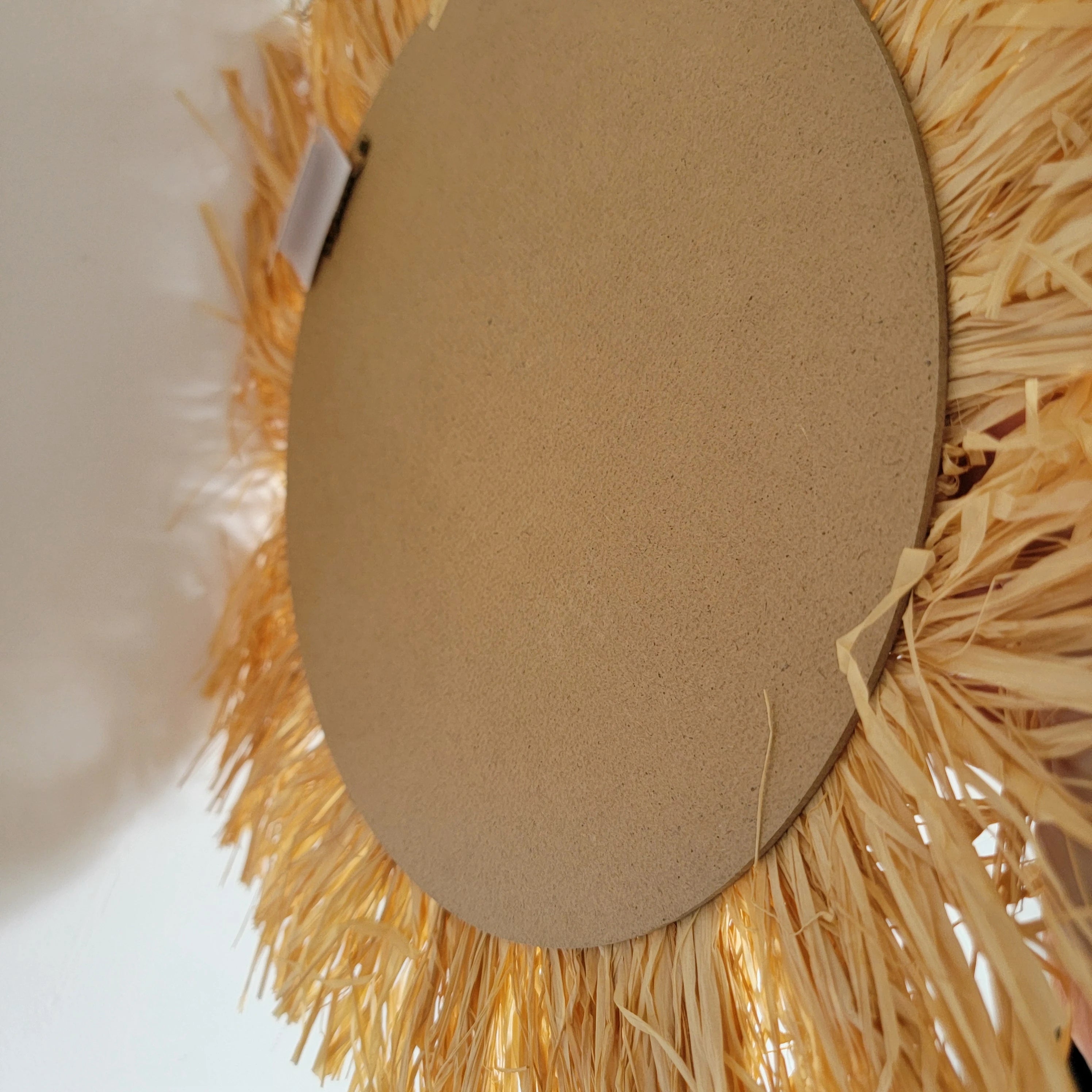 miroir décoratif en raphia et coquillages pour intérieur - vue 4 sur 6