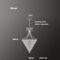 lustre en cristal chrome pour éclairage intérieur élégant