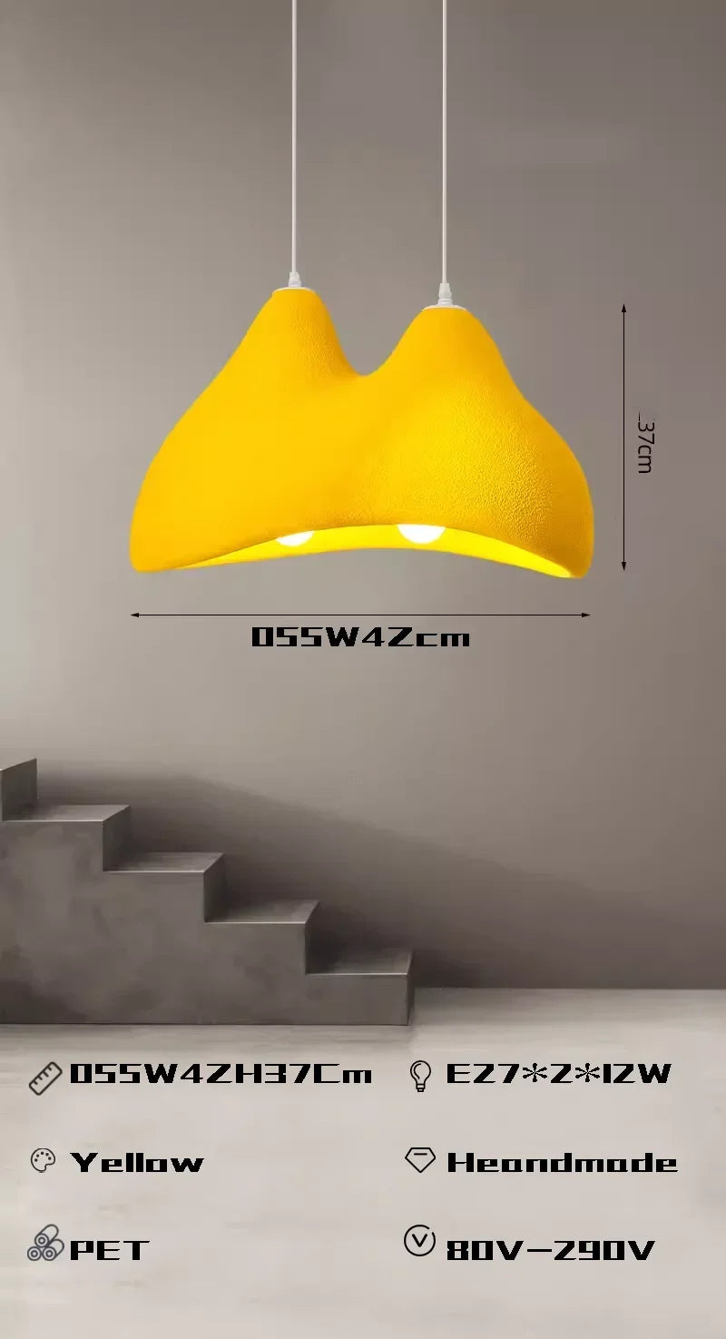 lustre led minimaliste créatif style wabi sabi éclairage nordique