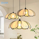 lustre abaca fait main en style rétro français led