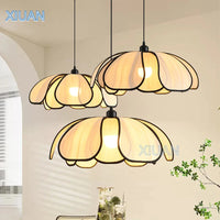 lustre abaca fait main en style rétro français led