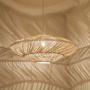 suspension en rotin japonais design ovni pour décoration moderne