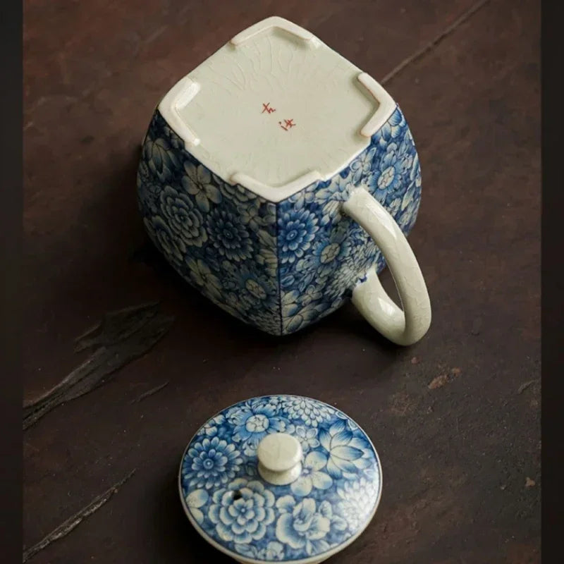 Bouilloire ceramique chinoise motifs traditionnels service the - vue 6 sur 7