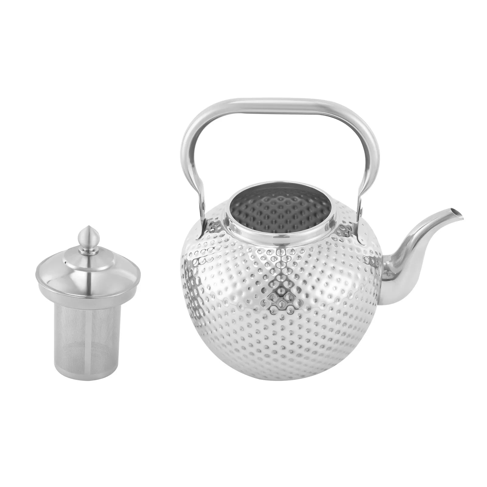 Théière 2l acier inoxydable filtre intégré induction - vue 3 sur 6