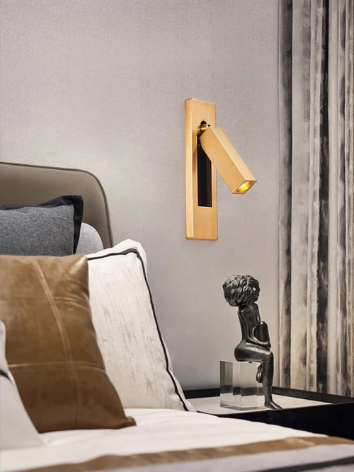 applique murale led rotative en laiton avec interrupteur usb - vue 6 sur 23