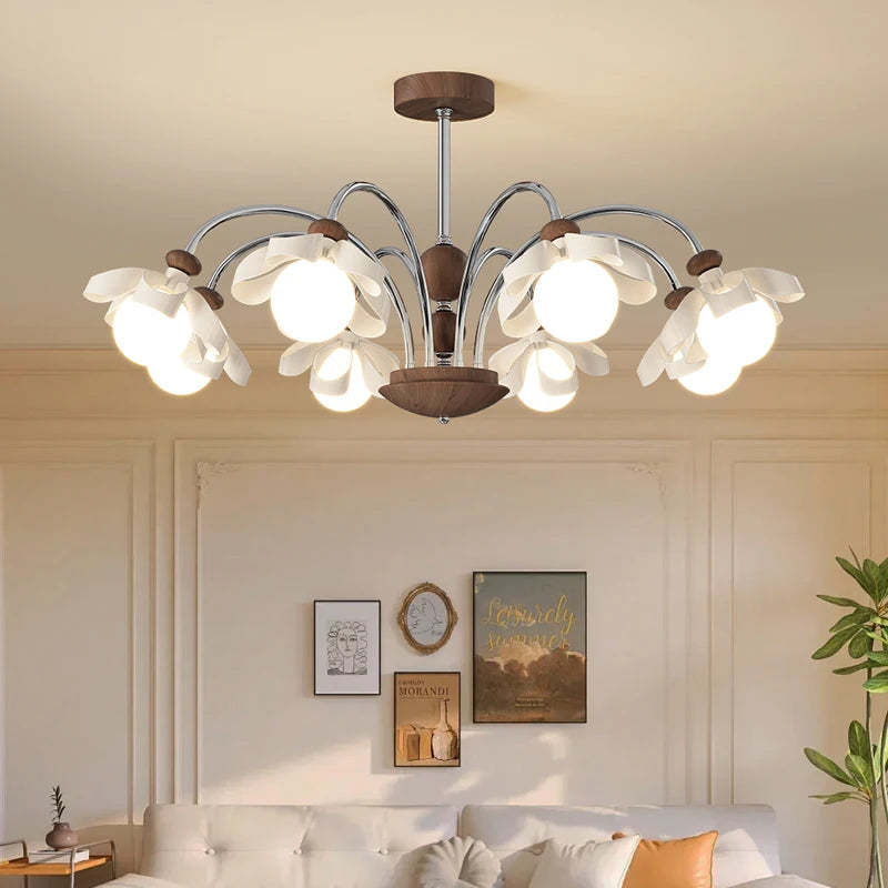 lustre médiéval à fleurs style rétro pour ambiance agréable - vue 2 sur 9