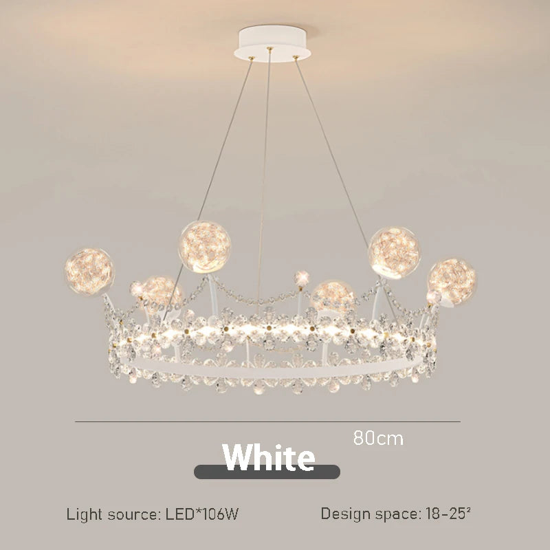 Lustres en couronne de cristal pour chambre de garçons et filles - vue 10 sur 10