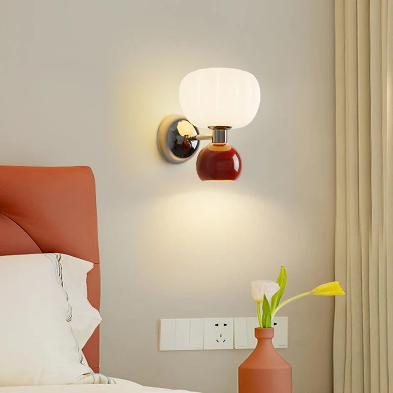 applique murale lampe citrouille pour enfants haut et bas - vue 3 sur 8