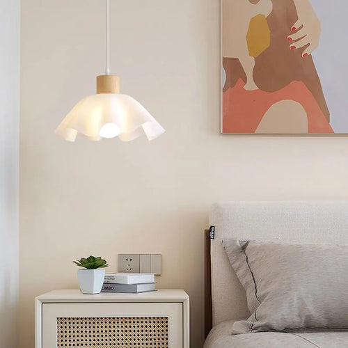 lustre suspendu en bois pour une décoration moderne - vue 4 sur 9