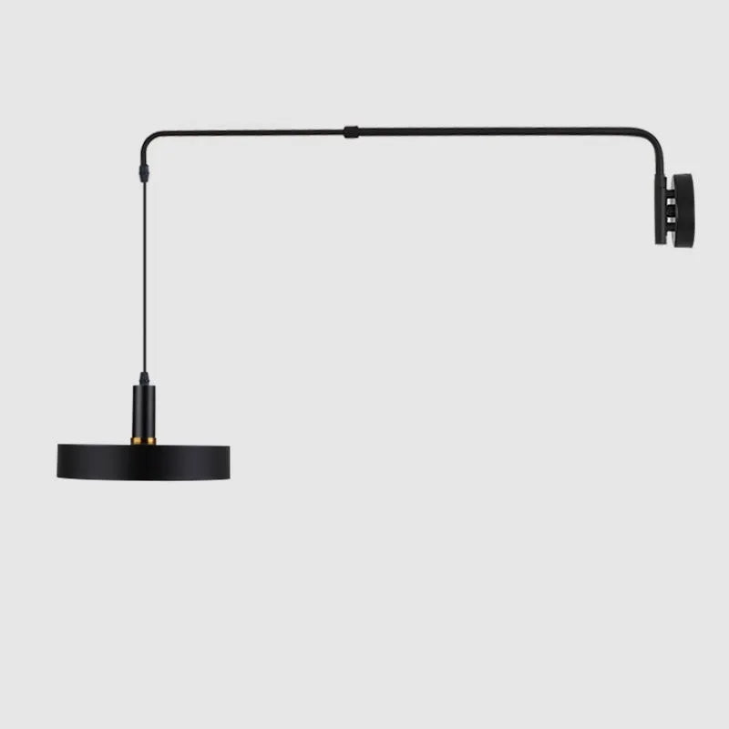 applique murale industrielle télescopique design minimaliste en métal noir - vue 3 sur 13