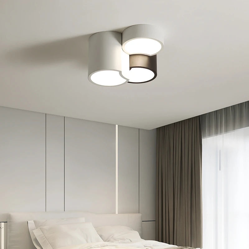 plafonnier géométrique minimaliste moderne simple combinaison lampe d'entrée - vue 5 sur 8