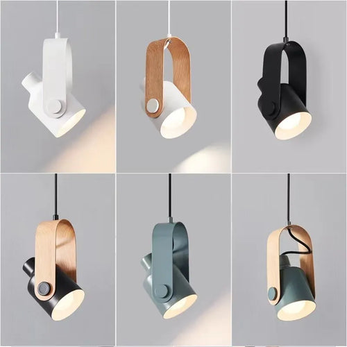 Nordique LED Suspension Lumière Macaron Fer Suspension Pour Chambre Salon Étude Chevet Salle À Manger Luminaire Lustre - vue 2 sur 12