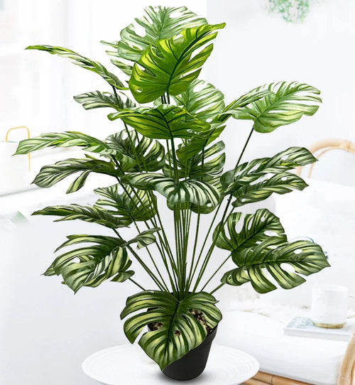 plantes artificielles grandes feuilles décoratives pour intérieur et bureau - vue 11 sur 24