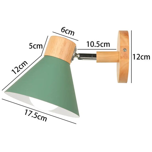 applique murale led nordique bois moderne décor maison - vue 14 sur 23