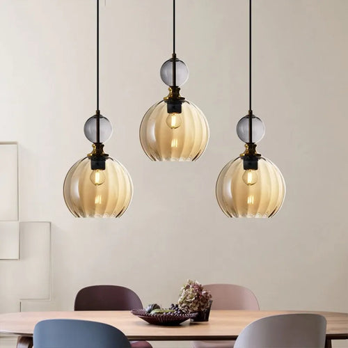 Suspension en verre LED nordique - vue 3 sur 14