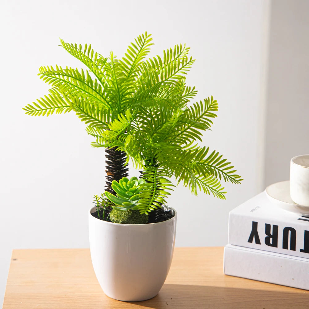 faux palmier grande plante artificielle en pot décorative - vue 3 sur 8