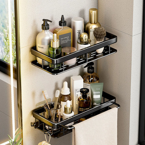 etagère murale sans perçage pour rangement de salle de bain et cuisine - vue 3 sur 30
