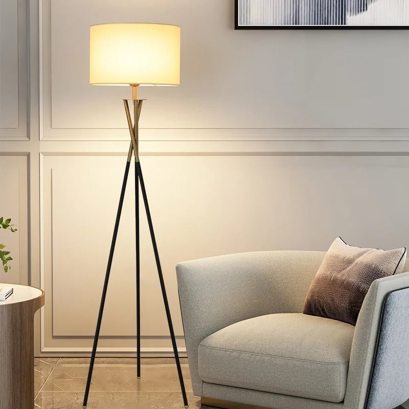lampe de sol minimaliste de luxe avec table verticale réglable - vue 5 sur 14