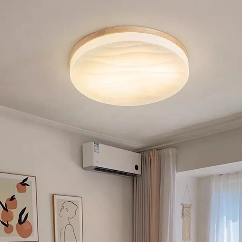 Lampe plafonnier bois nordique moderne - vue 3 sur 13