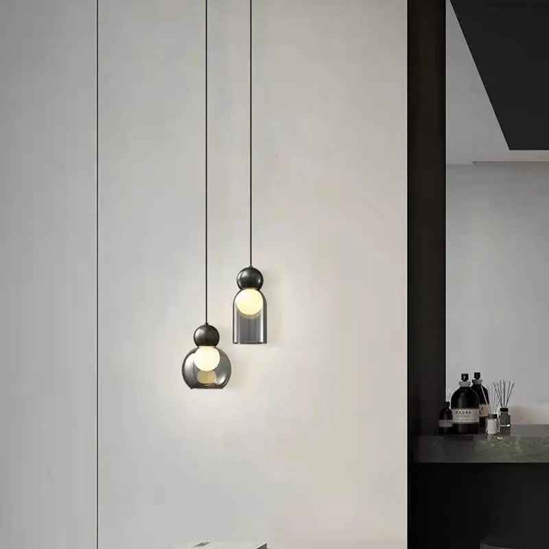 suspension moderne en verre pour décoration intérieure - vue 1 sur 10