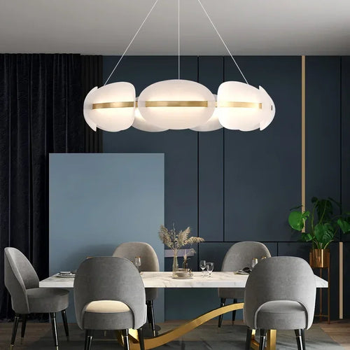 lustre nordique design créatif à feuilles en acrylique - vue 6 sur 8