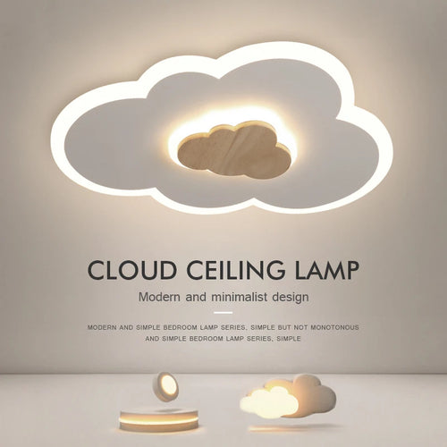 plafonnier led ultra fin avec nuages créatifs éclairage intelligent - vue 2 sur 26