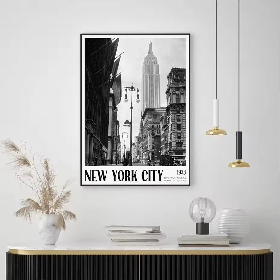 photographie vintage noir et blanc architecture urbaine new york paris - vue 3 sur 19