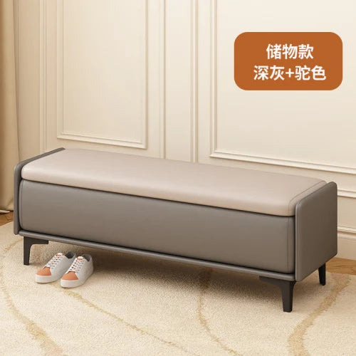 banc à chaussures nordique de luxe pour le rangement - vue 7 sur 15