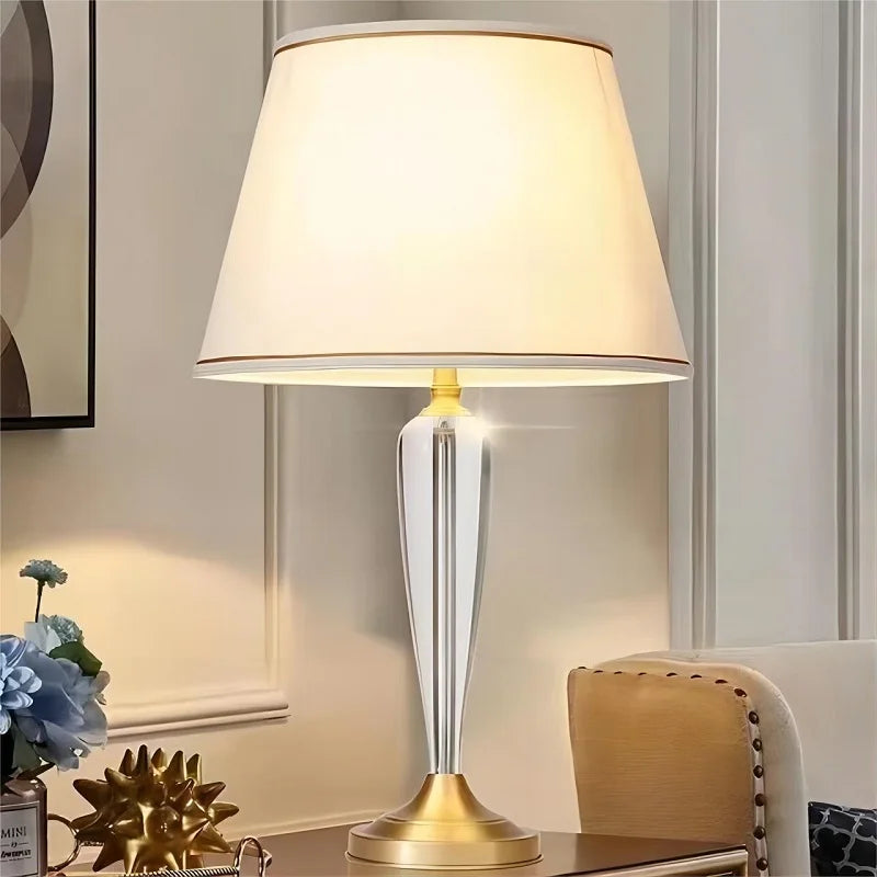 lampe de chevet en cristal tout cuivre de luxe européenne - vue 3 sur 7