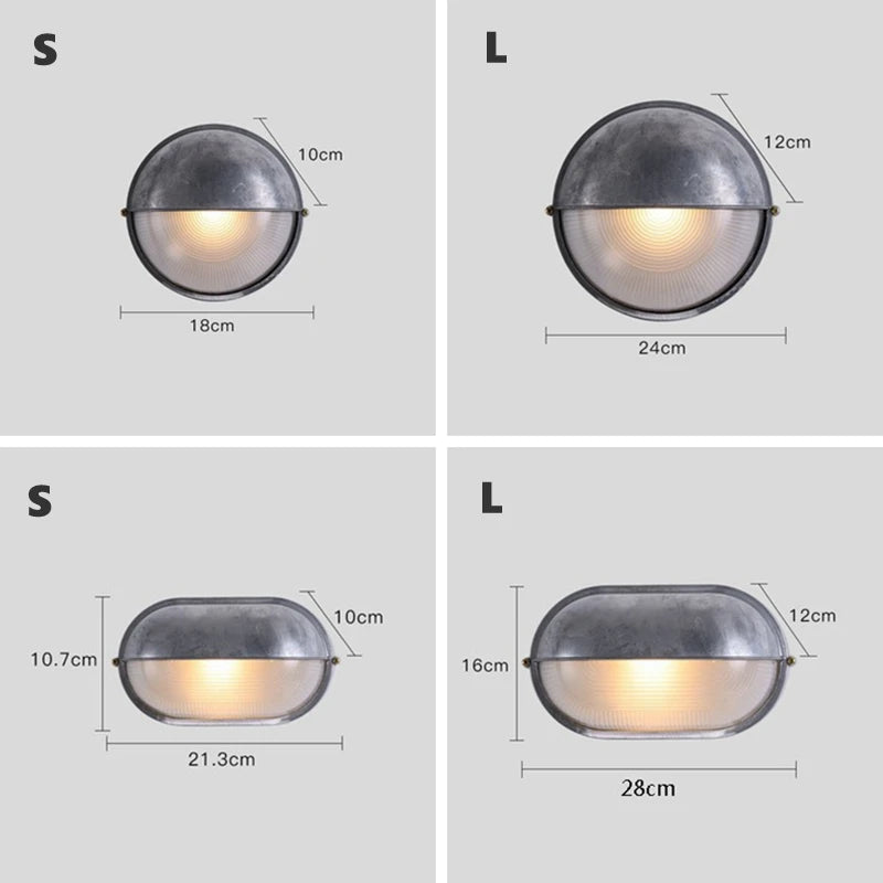 applique murale led rétro industrielle étanche pour extérieur et jardin - vue 6 sur 20