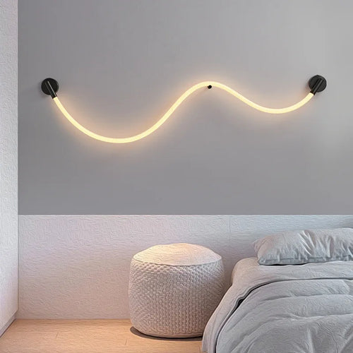 lampe led en silicone minimaliste de luxe flexible artistique - vue 5 sur 10