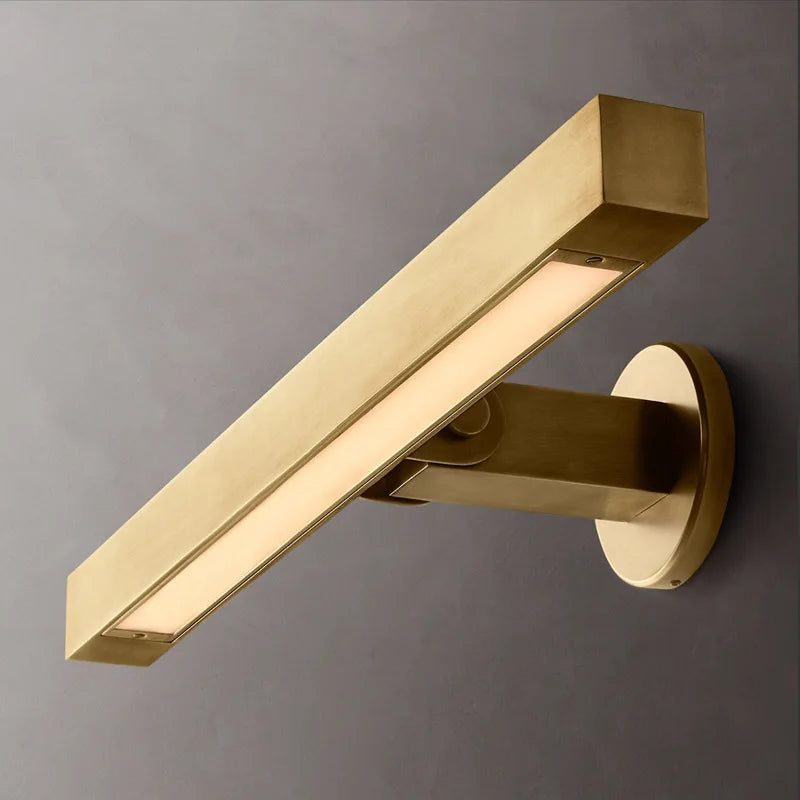 applique murale led minimaliste moderne en laiton brossé - vue 3 sur 17