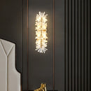 applique murale led moderne en cristal et métal doré
