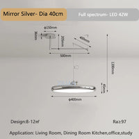 Suspension pliantes rétractables nordiques laiteux jaune argent suspension Restaurant Table à manger bureau lustre lampe 220V