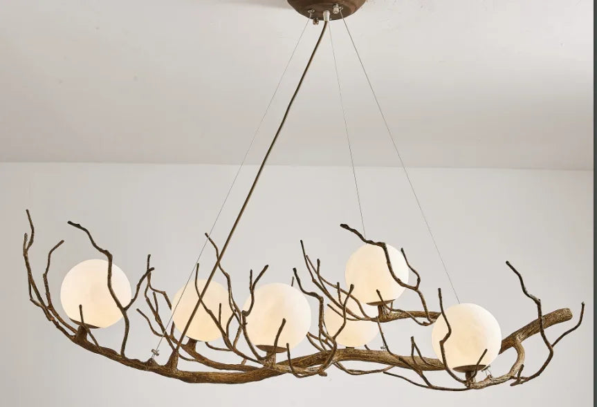 lustre à led vintage en forme de branche décoration unique pour intérieur