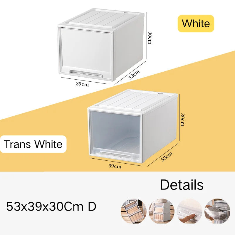 tiroirs empilables en plastique transparent pour rangement pratique - vue 45 sur 48