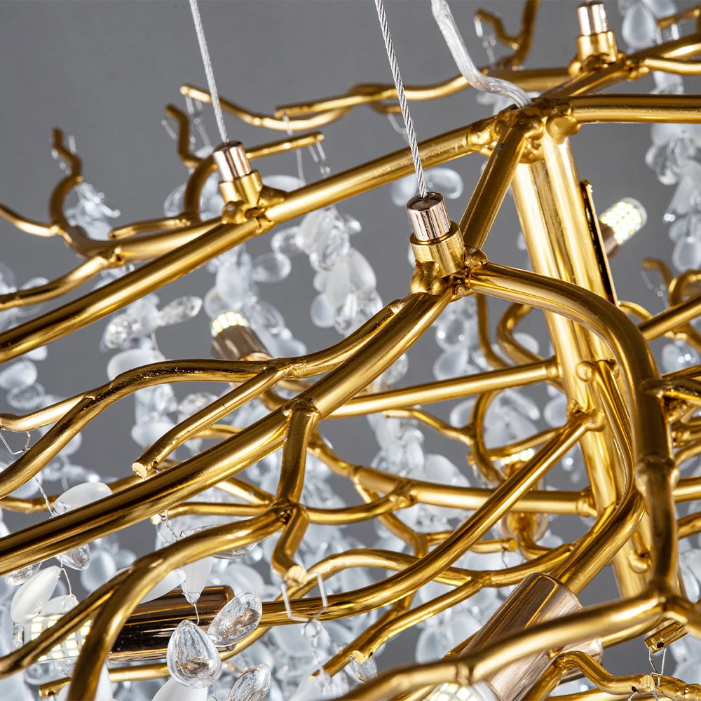 lustre à led en cristaux design moderne pour décoration intérieure - vue 4 sur 22