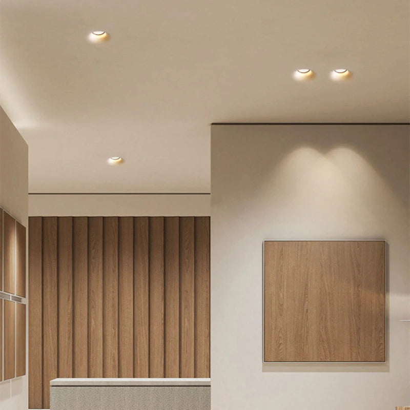 plafonnier encastré led anti-éblouissement design moderne éclairage intérieur - vue 4 sur 10