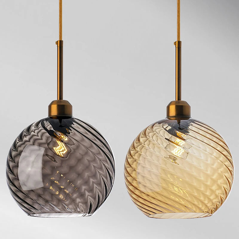 lustre en verre moderne pour bar restaurant hôtel villa - vue 6 sur 23