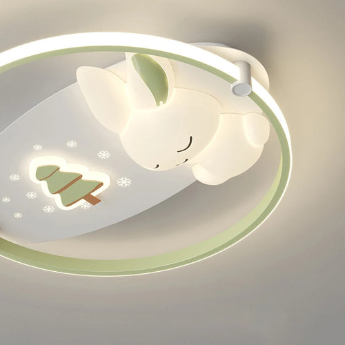 plafonnier moderne en forme de lapin pour enfant - vue 7 sur 9