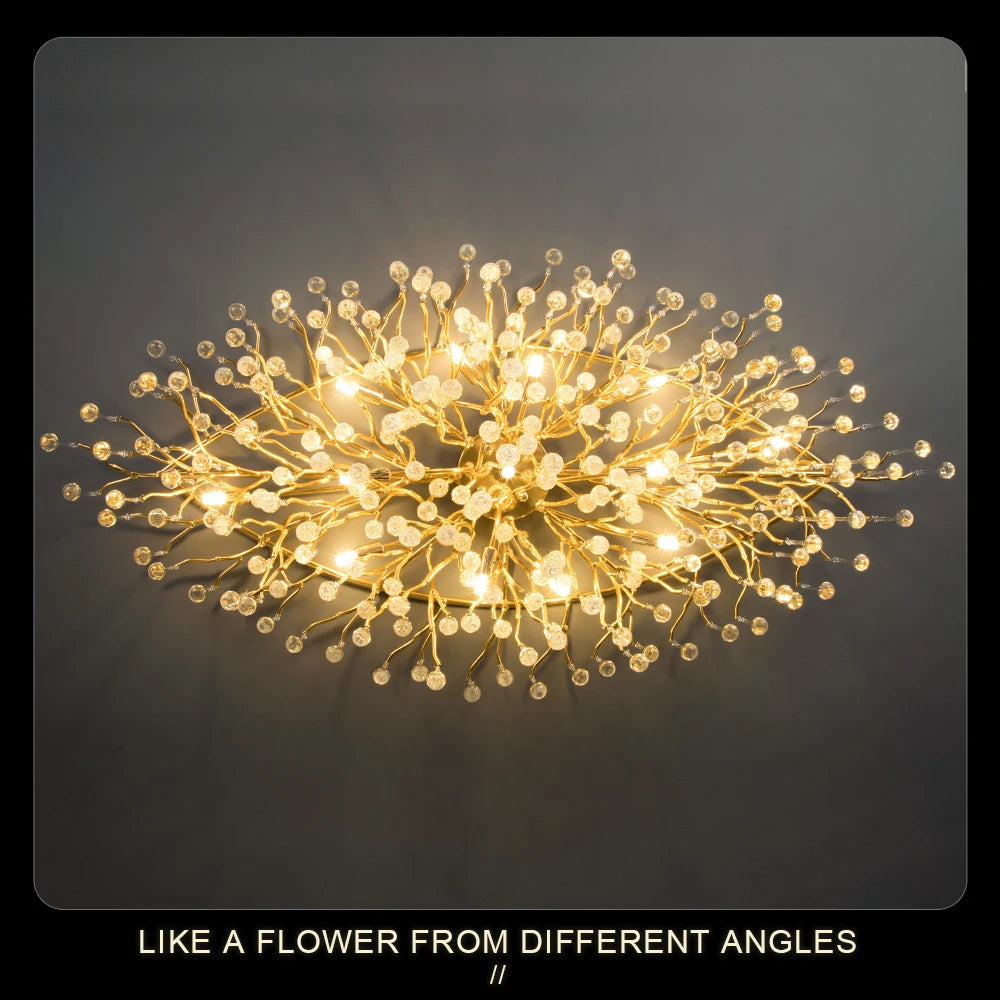 lustre nordique à led en cristal pour un éclairage élégant - vue 4 sur 16