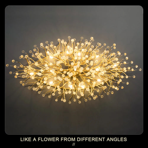 lustre nordique à led en cristal pour un éclairage élégant - vue 5 sur 16