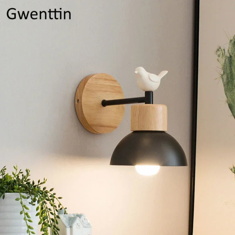applique murale en bois design oiseau moderne pour décoration intérieure - vue 1 sur 12