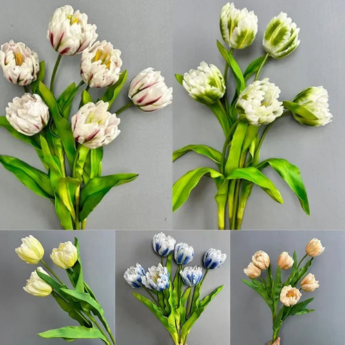 fleurs artificielles tulipes pour décoration festive et vacances - vue 6 sur 11