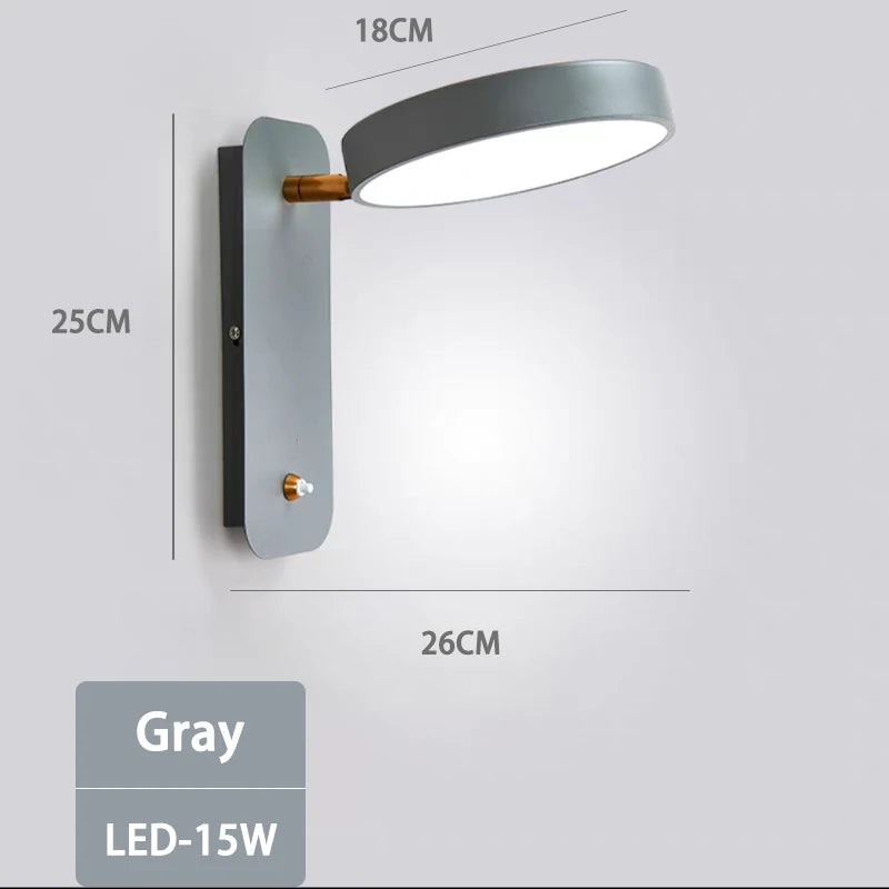applique murale à led rotative pour éclairage intérieur moderne - vue 9 sur 9