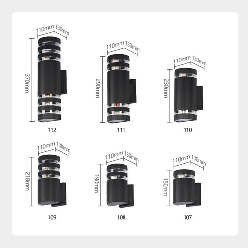 applique murale led extérieure en demi-cercle design pour espaces extérieurs - vue 6 sur 12