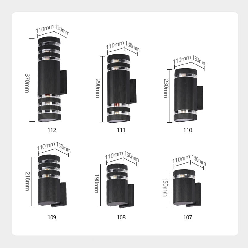 applique murale led extérieure en demi-cercle design pour espaces extérieurs - vue 6 sur 12